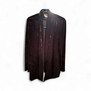 Calvin Klein Crushed velvet Black Blazer 1 time worn beautiful and sexy 💯